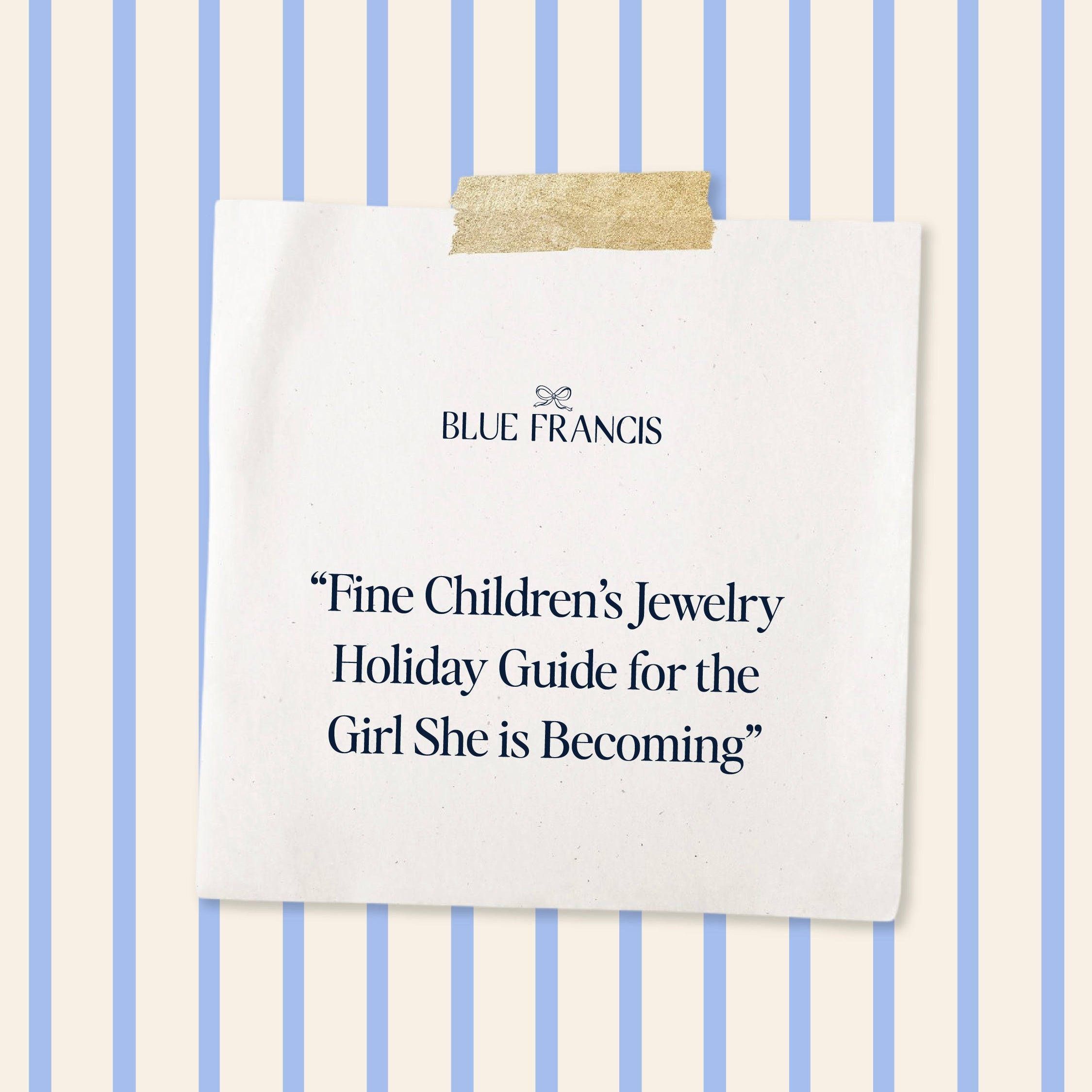 Holiday Gift Guide: Children's Fine Jewelry