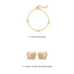 Hudson Butterfly Set contents: Twinkle Bracelet and Butter Hudson Butterfly Studs