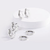 Blue Francis Gramercy Hoops Thin, Gramercy Hoops and Brooklyn Plain Hoops, sterling silver hoop earrings for girls