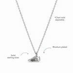 Blue Francis Liam Soccer Shoe Pendant in rhodium-plated sterling silver with black stripe details; chain sold separately.