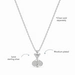 Blue Francis Liam Tennis Pendant in rhodium-plated sterling silver with crossed rackets and a ball; chain sold separately.