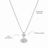 Blue Francis Liam Tennis Pendant in rhodium-plated sterling silver with crossed rackets and a ball; chain sold separately.