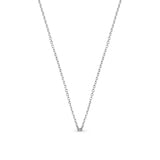 Blue Francis Silver Sterling Cable Chain 1mm size. Silver chain necklace on a white background.