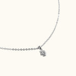 Brooklyn Unicorn Necklace made in Sterling Silver flat lay cream background - Blue Francis