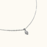 Brooklyn Unicorn Necklace made in Sterling Silver flat lay cream background - Blue Francis