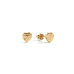 Blue Francis - Soho Heart Studs - Gold 14K heart-shaped stud earrings on a white background. 