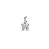 Sterling Silver Brooklyn butterfly pendant on a white background Blue Francis.