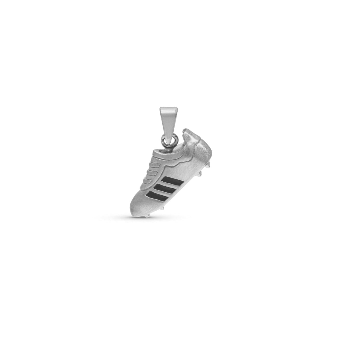 Blue Francis - Liam Soccer Shoe Pendant - A Sterling Silver Soccer Shoe Pendant on a white background