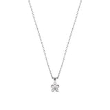 Silver Butterfly necklace with Cable Chain on a white background - Brooklyn Butterfly Necklace - BLUE FRANCIS