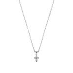 A cross pendant with cable chain - Brooklyn Cross Necklace - Blue Francis